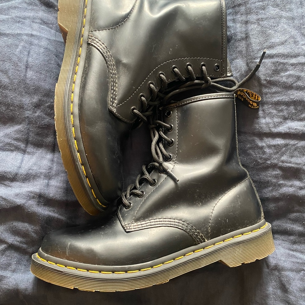 Dr. Martens Black Leather Boots size 9